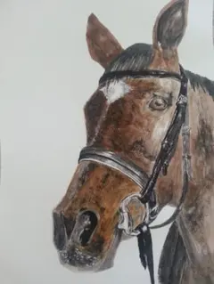 上鈴木正一 油彩画 B4『オルフェーヴル7』新作原画 超・超オススメの