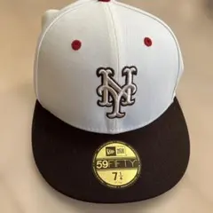 ニューエラ　ニューヨークメッツ　赤ブラウン帽子