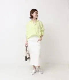 Spick and Span コットンストレッチIラインスカート