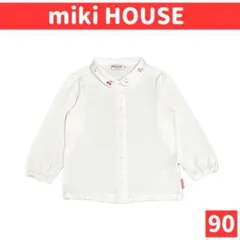 miki HOUSE/ミキハウス 長袖ブラウス 丸襟 size90