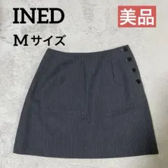 y2k 美品✨ 《INED イネド》台形型ミニスカート ピンストライプ M