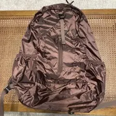 SNSバズり⭐︎coca ポケッタブル縦ファスナーバックパック　ブラウン新品タグ有のサムネイル