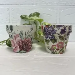 №212 リメ缶♡リメイク缶♡ハンドメイド♡リメ鉢♡リメ缶3個セット