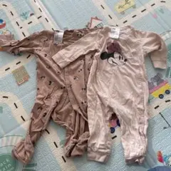H&M 2点セット ミニーマウス ロンパース 6-9M