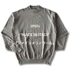 90s イタリア製 BACHRACH メリノウール モックネック セーターのサムネイル
