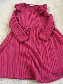 SHEIN ピンク ストライプ ワンピース 6Y 120 130