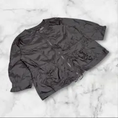 【カルバンクラインジーンズ】（L）ナイロンジャケット ノーカラー 7分袖