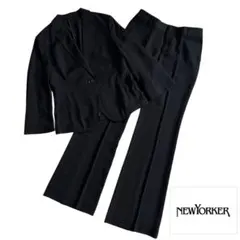 ニューヨーカー　パンツスーツ　セットアップ　ブラックストライプ