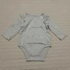 baby gap ベージュ　ロンパース ハート　くま　6-12M 70 フリル