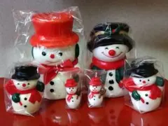 雪だるまキャンドルセット 6個
