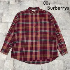 80s Burberrys スウェーデン製 ノヴァチェック ボタンダウンシャツ