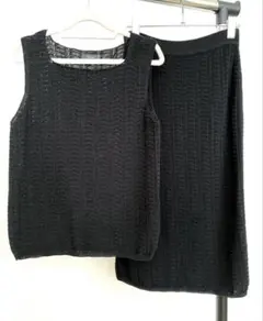 総額69300円　セオリー　レースニットセットアップ　ワンピース　ブラック