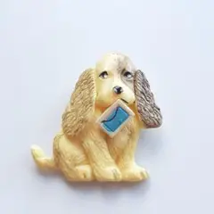 b49　ブローチ　犬　ドッグ　レター　ヴィンテージ　ビンテージ　ピン