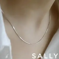 再販【シルバー】ステンレス　1mm 華奢なスネークチェーン　ネックレス