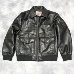 極美品 リーバイス A-2 レザージャケット M フライトジャケット シボ合成皮