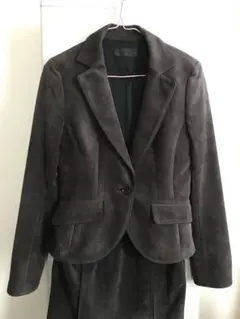 ICB ダークグレー スエード ジャケット スカート セット　M 9号