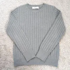 URBAN RESEARCH グレー ケーブルニットセーター