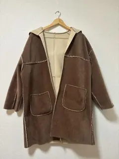フリークスストア コーデュロイボアコート　ブラウン　フード付き