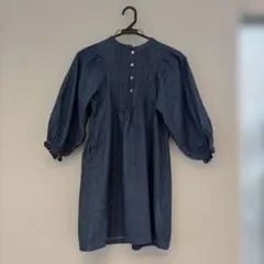 apres les cours（アプレ レ クール）デニム 七分袖 ワンピース