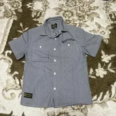 THE ETBX Work Clothing ストライプ 半袖ワークシャツ