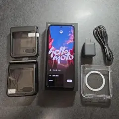 [使用時間・短期] motorola razr 50s コアラグレイ オマケ多数