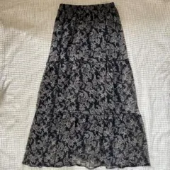 GU 花柄　ロングスカート