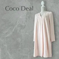 未使用品【CocoDeal】1 M相当　サーモンピンク　長袖ワンピース　キャミ付のサムネイル