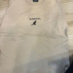 KANGOL ロゴ刺繍 メンズTシャツ ベージュL美品