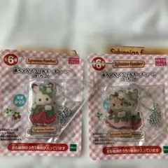 ★新品★ シルバニアファミリー　アクリルキーチェーン　いちご　①⑥ 2個セット