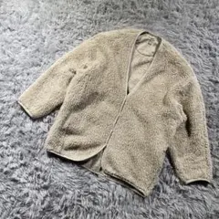 UNIQLO ファーリーフリースVネックカーディガン M ボア