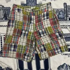 【OLD GAP】90s パッチワーク ショーツ マドラスチェック ヴィンテージ