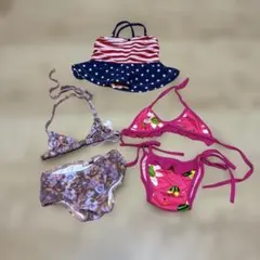 ベビー水着　女の子　ベビービキニ　3着セット