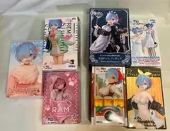 Re：ゼロ　レム　ラム　 フィギュア 7 体セット プライズ　一部未開封