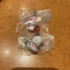 めじるしアクセサリー エモきゅん マイメロ ポチャッコ 2個セット 가챠