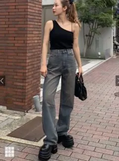 grl ワイドデニムパンツ[qu68]