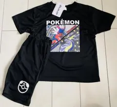 新品　120cm ポケモン ミライドン　コライドン半袖セットアップ　黒