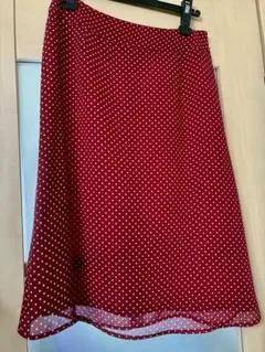 ないえみ様専用（同梱用）キュートなレッド 水玉セミフレアスカート