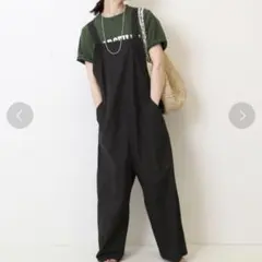 SLOBE IENA スローブイエナ インドコットンオールインワン 黒色のサムネイル