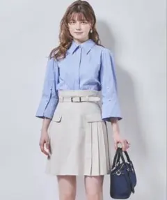 美品　アイボリー プリーツスカート サイズ36