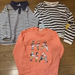 長袖カットソー 3点セット ストライプ　キッズ 120