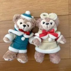 【ディズニー】ダッフィ&シェリーメイ　ぬいぐるみバッジ2014