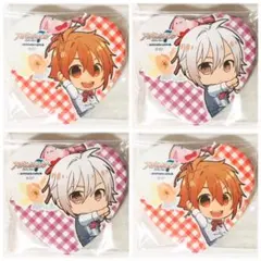 新品★アイナナ【七瀬陸＆九条天】アニカフェ★ハート型缶バッジ★4点セット