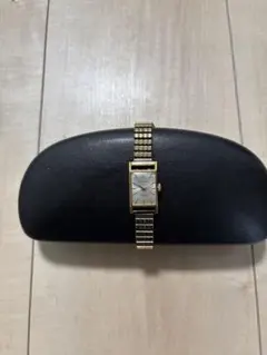 Seiko Solar 手巻き時計 18金 メタルバンド