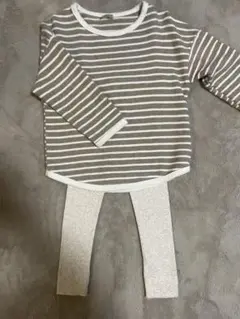 韓国子供服 薄手トレーナー・レギンスセット 90