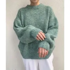 earthy リサイクルヤーンシャギーニット