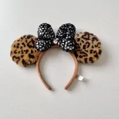 ディズニー ミニー ヒョウ柄 豹柄 カチューシャ ブラウン
