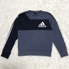 adidas スウェット トレーナー ネイビー グレー　M