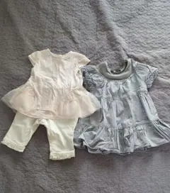 女の子　ワンピース　カットソー　パンツ　セット　90cm