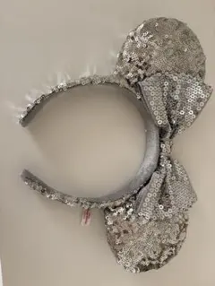 シルバー ミニーカチューシャ スパンコール