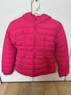 ピンク フード付き ダウンコート
